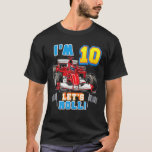 T-shirt Let's Roll I'm 10th Birthday Boy Kid Race Car 10 Y<br><div class="desc">Let's Roll I'm 10th Birthday Boy Kid Race Car 10 Year Old</div>