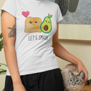 T-shirt Let's Smash Heart Avocado Toast Love Valentine Day