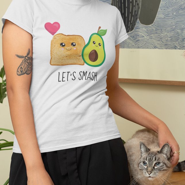 T-shirt Let's Smash Heart Avocado Toast Love Valentine Day (Créateur téléchargé)