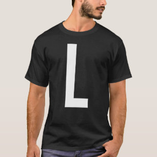 T-SHIRT LETTER L ALPHABET MONOGRAM INITIAL