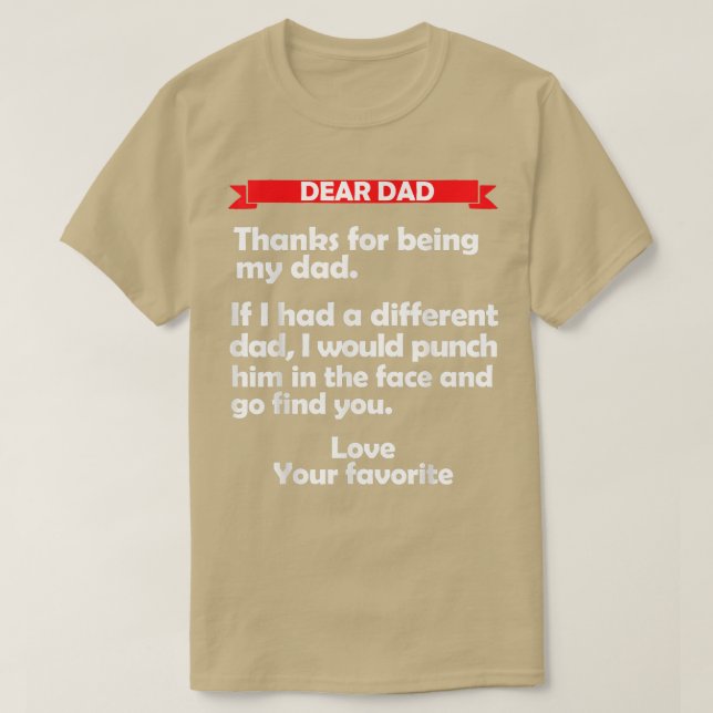 T-shirt Letter to Dad  (Design devant)