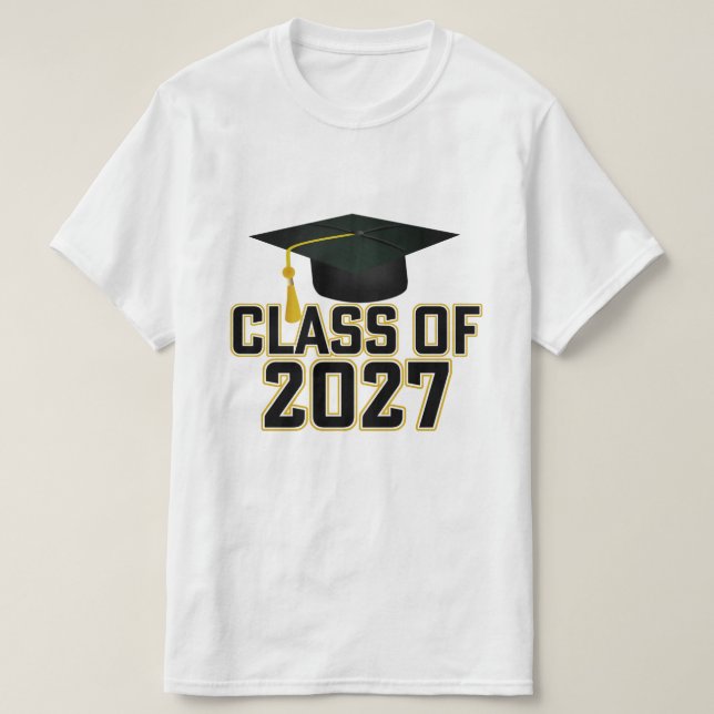 T-shirt Letterman Class of 2027 Graduation (Design devant)
