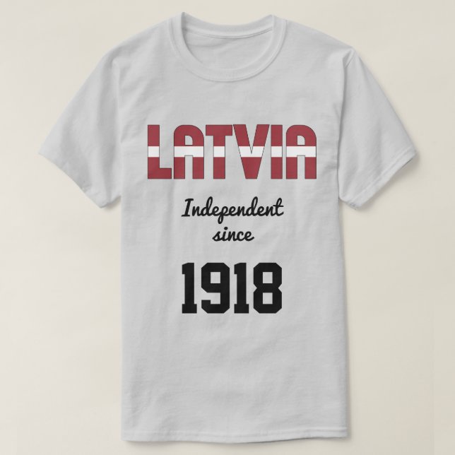 T-shirt Lettonie Fête de l'indépendance du drapeau (Design devant)