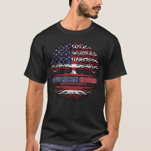T-shirt Lettonie Letton États-Unis États-Unis États-Unis A