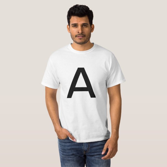 T-shirt Lettre A (Devant entier)