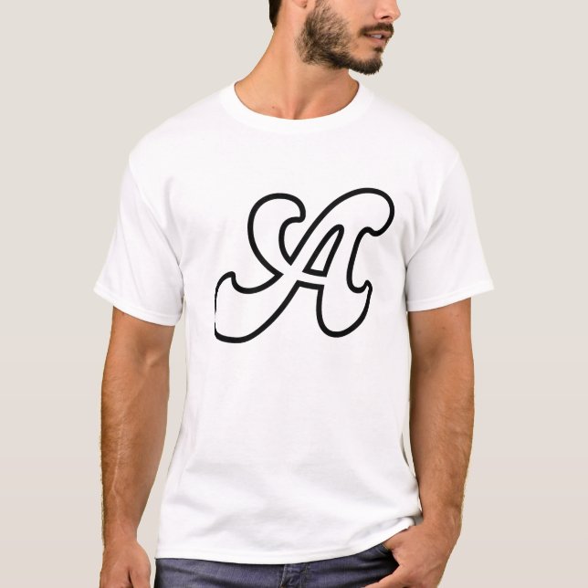 T-shirt Lettre A - Conception initiale personnalisée (Devant)