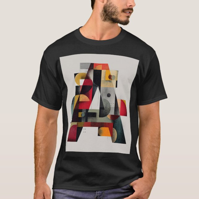 T-shirt Lettre A Géométrique Abstraite (Devant)
