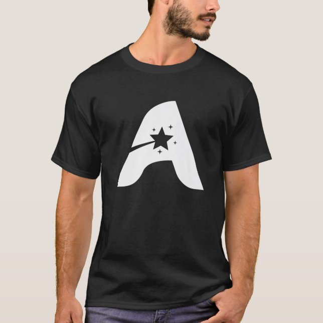 T-shirt Lettre A Majuscule Alphabet Monogramme Initial (Devant)
