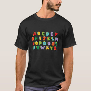 T-shirt Lettre Abc Costume Garçons Correspondant Dinosaure