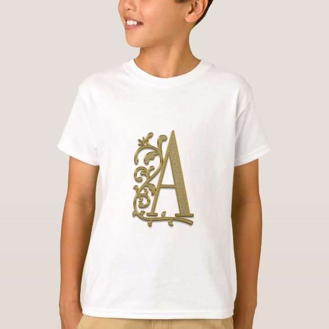 T-shirt LETTRE Alphabet INITIALE (Devant)