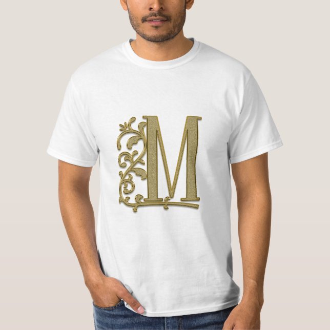 T-shirt Lettre Alphabet Initiale  (Devant)