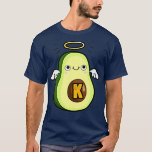 T-shirt Lettre alphabet K mignon Saint Guacamole Avocado