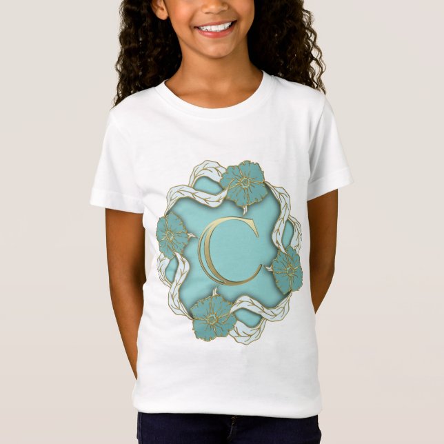 T-Shirt Lettre alphabétique initiale (Devant)