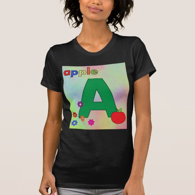 T-shirt LETTRE Apple A (Devant)