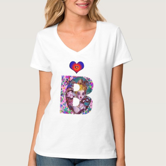 T-SHIRT LETTRE B MONOGRAMME DE MASQUÉRADE DE VALENTINE VÉN (Devant)