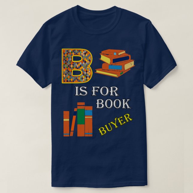 T-shirt Lettre B pour l'acheteur de livres (Design devant)
