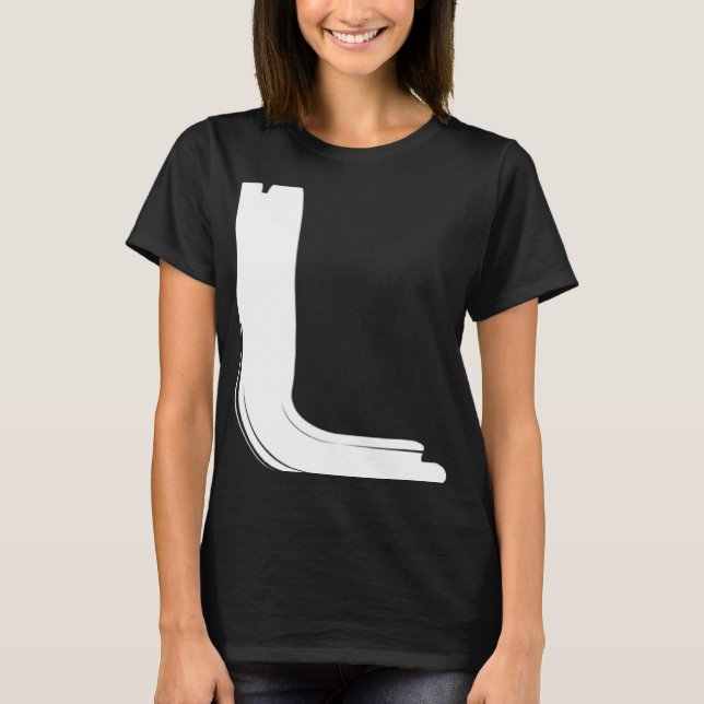 T-shirt Lettre blanche créative L Alphabet Marker (Devant)