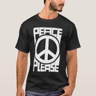 T-shirt Lettre blanche Paix S'il vous plaît