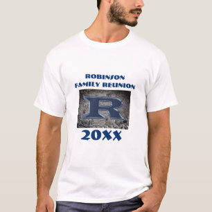 T-shirt LETTRE BLEUE REUNION Familiale Rustique R MONO