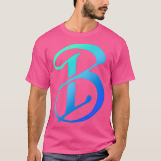 T-SHIRT LETTRE BLEUE TAMPON B 1