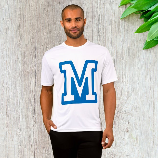 T-SHIRT LETTRE BLEUE VARIABLE M MONO (Créateur téléchargé)