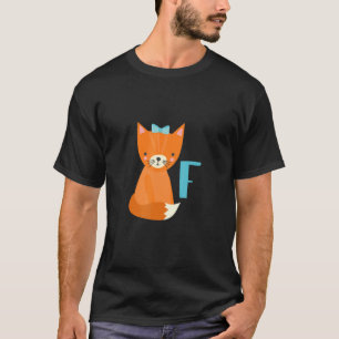 T-shirt LETTRE BONNE Alphabet LETTRE ANIMALE F POUR LE ren