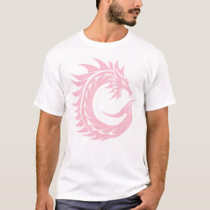 T-shirt Lettre C de style dragon, alphabet du dragon, mono