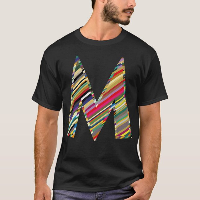 T-shirt LETTRE CAPITALE M Multicolore, (Devant)