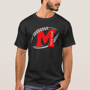 T-shirt LETTRE-CHIRIE M CHAÎNE DE Football Personnalisée