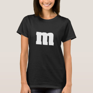 T-shirt Lettre cool M Alphabet Illustration graphique Desi