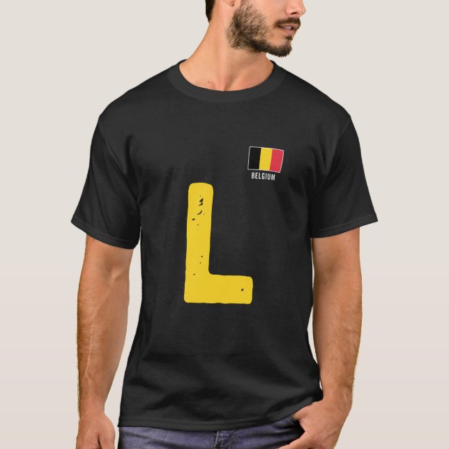 T-shirt LETTRE DALLE HUMAINE LIGNE Belgique RECORD (Devant)