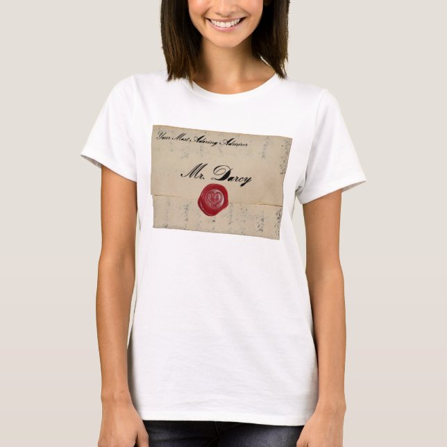 T-shirt Lettre d'amour de M. Darcy Regency (Devant)