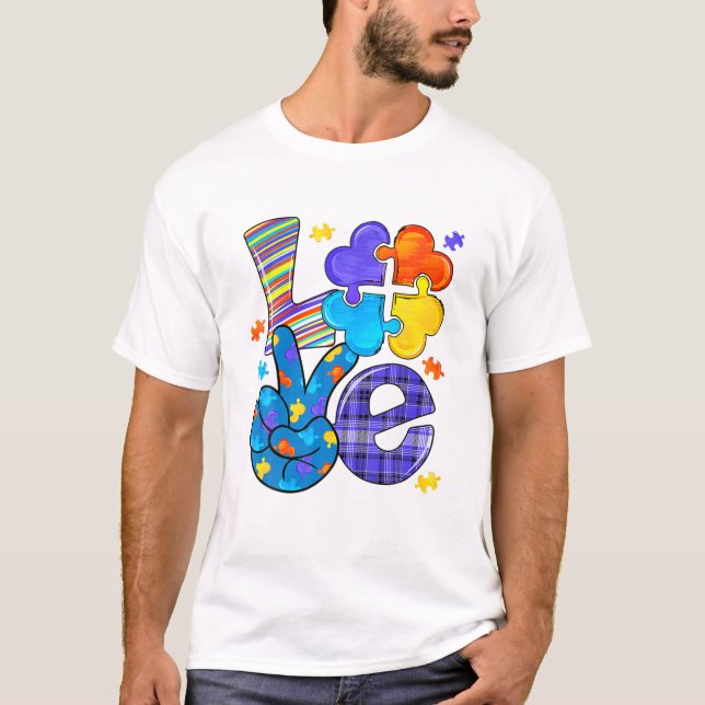 T-shirt Lettre d'amour de sensibilisation Coeur mignon (Devant)