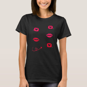 T-shirt Lettre de cœur d'amour mignon pour la Saint-Valent