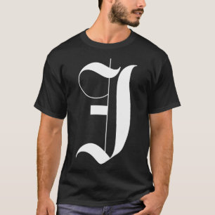 T-shirt Lettre de J Gothic