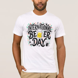 T-shirt Lettre de jour de bière gras pour la conception de