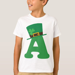 T-shirt Lettre de Jour de la Saint Patrick un alphabet