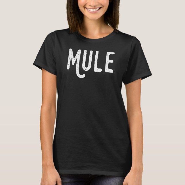 T-shirt Lettre de la queue courbe M animal habillé Mule (Devant)