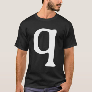 T-shirt Lettre de l'alphabet Q Q Carnaval d'Halloween