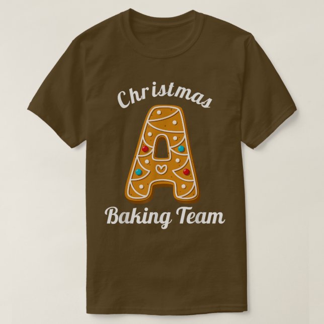 T-shirt Lettre De L'Équipe De Cuisson De Noël A Vacances C (Design devant)