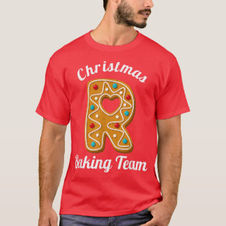 T-shirt Lettre de l'équipe de cuisson de Noël R Vacances