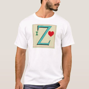 T-SHIRT LETTRE DE MONOGRAMME DE Z