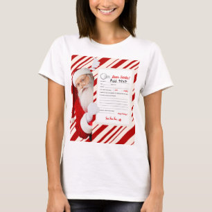 T-shirt Lettre de Noël Père Noël Red Candy