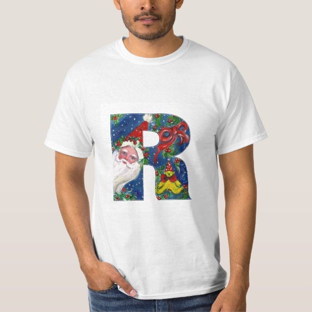 T-SHIRT LETTRE DE NOËL / SANTA CLAUS AVEC RIBBON ROUGE (Devant)
