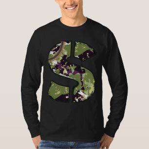 T-shirt Lettre de style militaire de S