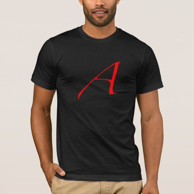 T-shirt Lettre d'écarlate A/athéisme (Devant)