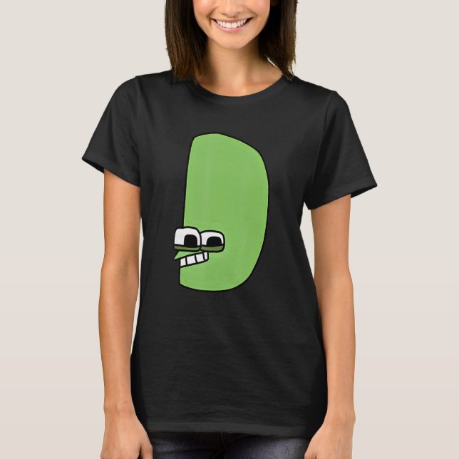 T-shirt Lettre d'émotion Alphabet Lore D (Devant)