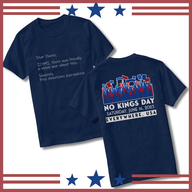 T-shirt Lettre du jour de l'absence du roi à la chemise de (No Kings Day June 14, 2025 Protest Rally Shirt)