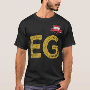 T-shirt LETTRE E ET G DU GROUPE DU Drapeau HUMAIN Égypte