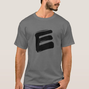 T-shirt Lettre E Monogramme Alphabet Majuscule Initiale Un